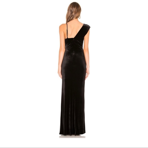 BCBGMaxazria Assymetric Velvet Gown dress long maxi prom dress wedding guest - Picture 5 of 5